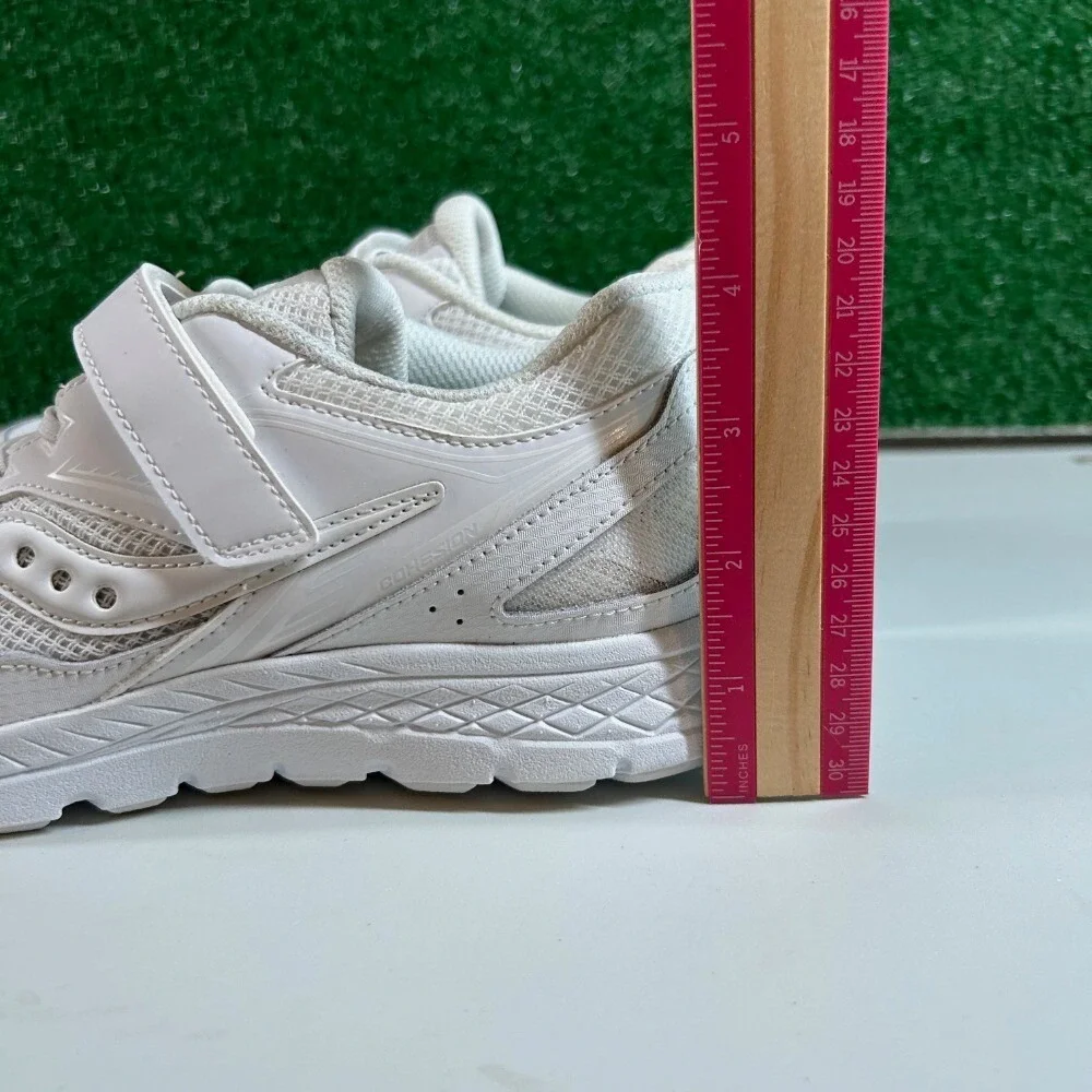 Saucony‎ Cohesion 14 Running Shoes Kids Size 6.5W White Hook and Loop Athletic